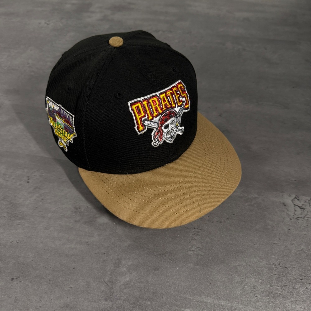 New Era Pittsburgh Pirates Hat Mens 7 1/4 Black Tan 59FIFTY 2006 All Star Game